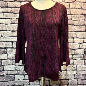 H By Halston Bell Sleeve Blouse Size M